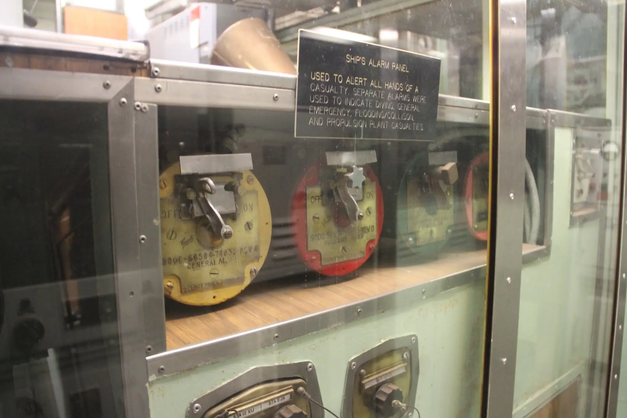 An alarm panel on the USS Nautilus.
