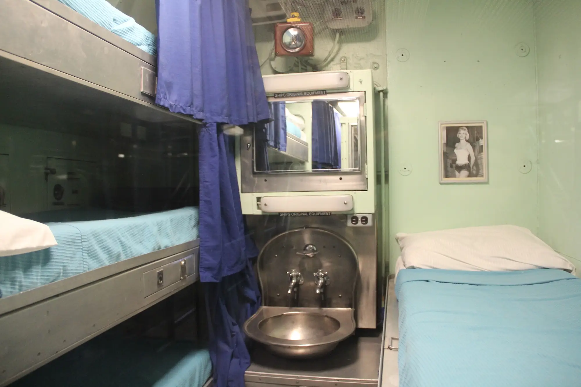 Crew quarters on the USS Nautilus.