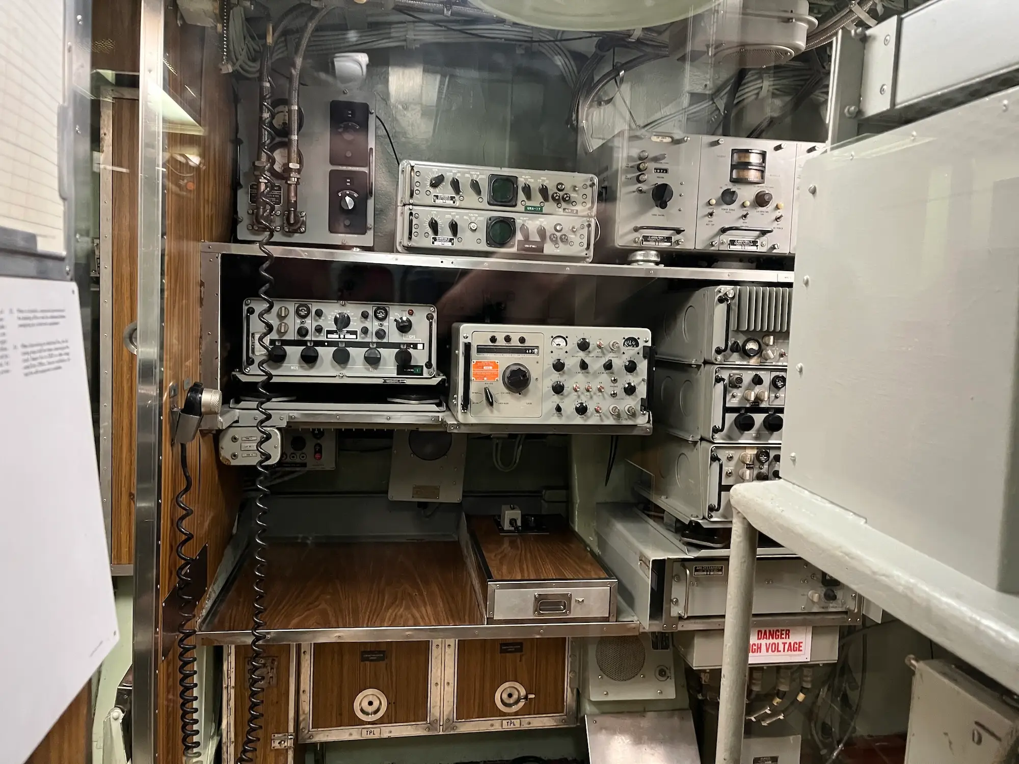 The radio room on the USS Nautilus.