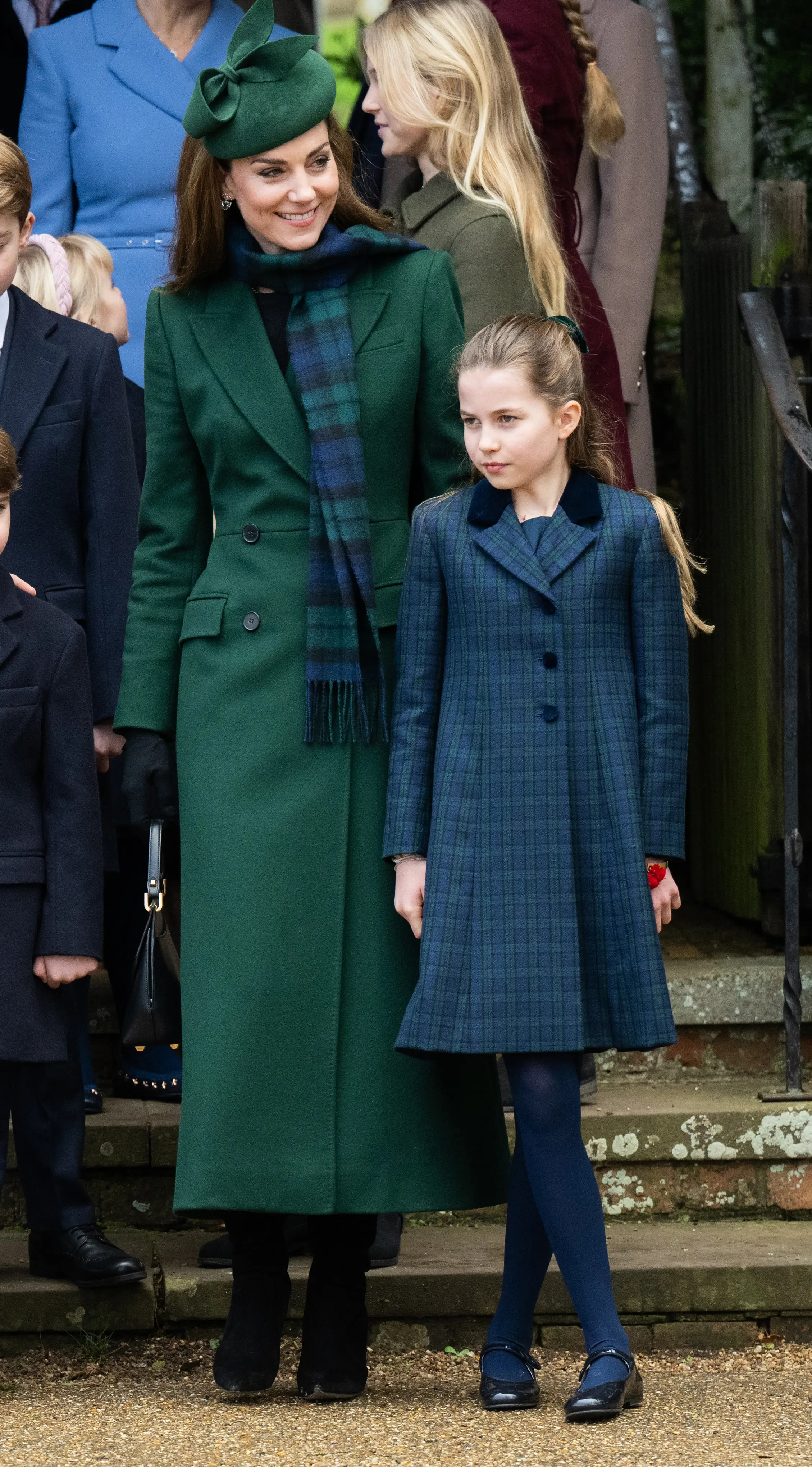 Kate Middleton and Princess Charlotte at Sandringham in December 2024.