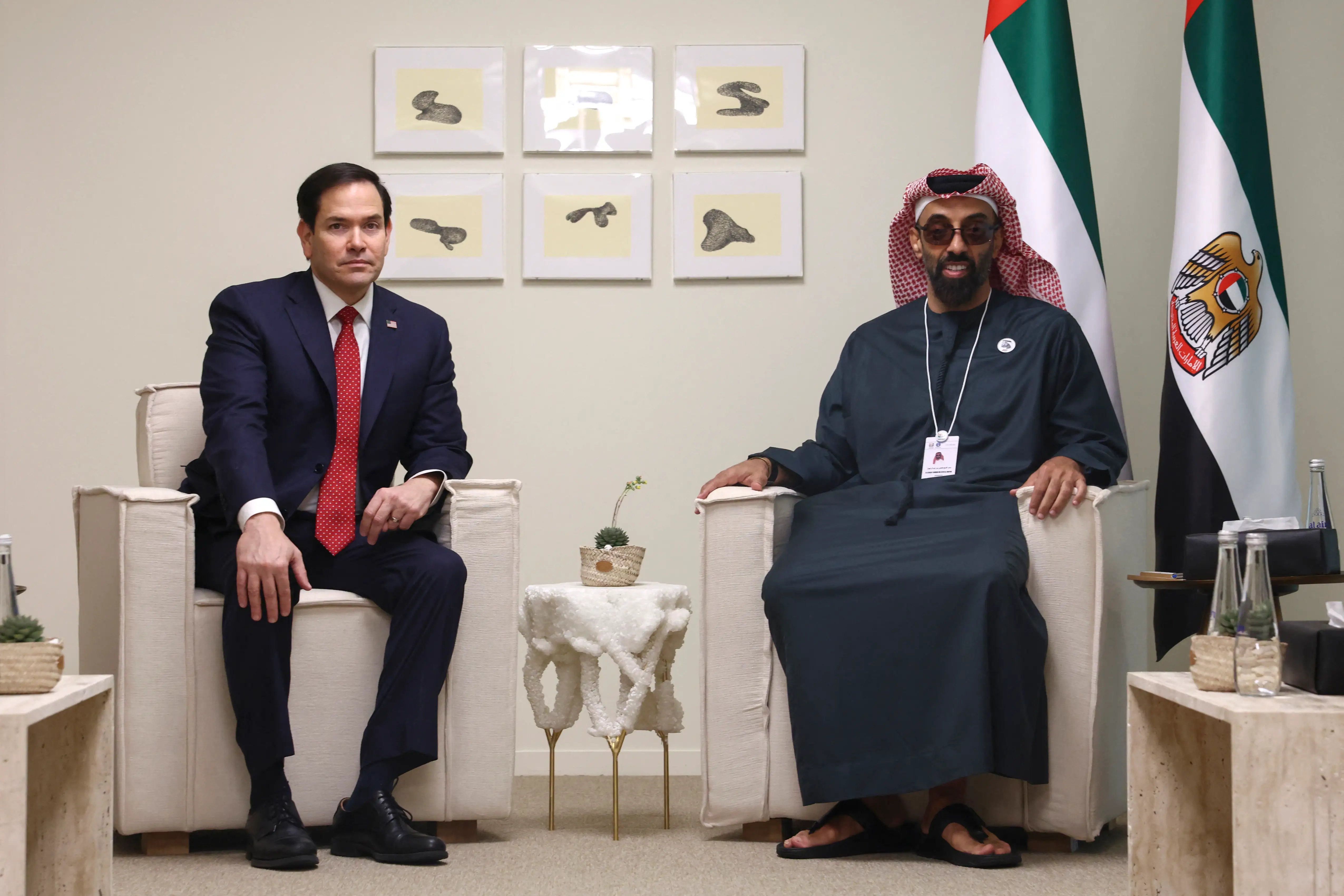 Marco Rubio and Sheikh Tahnoon bin Zayed Al Nahyan