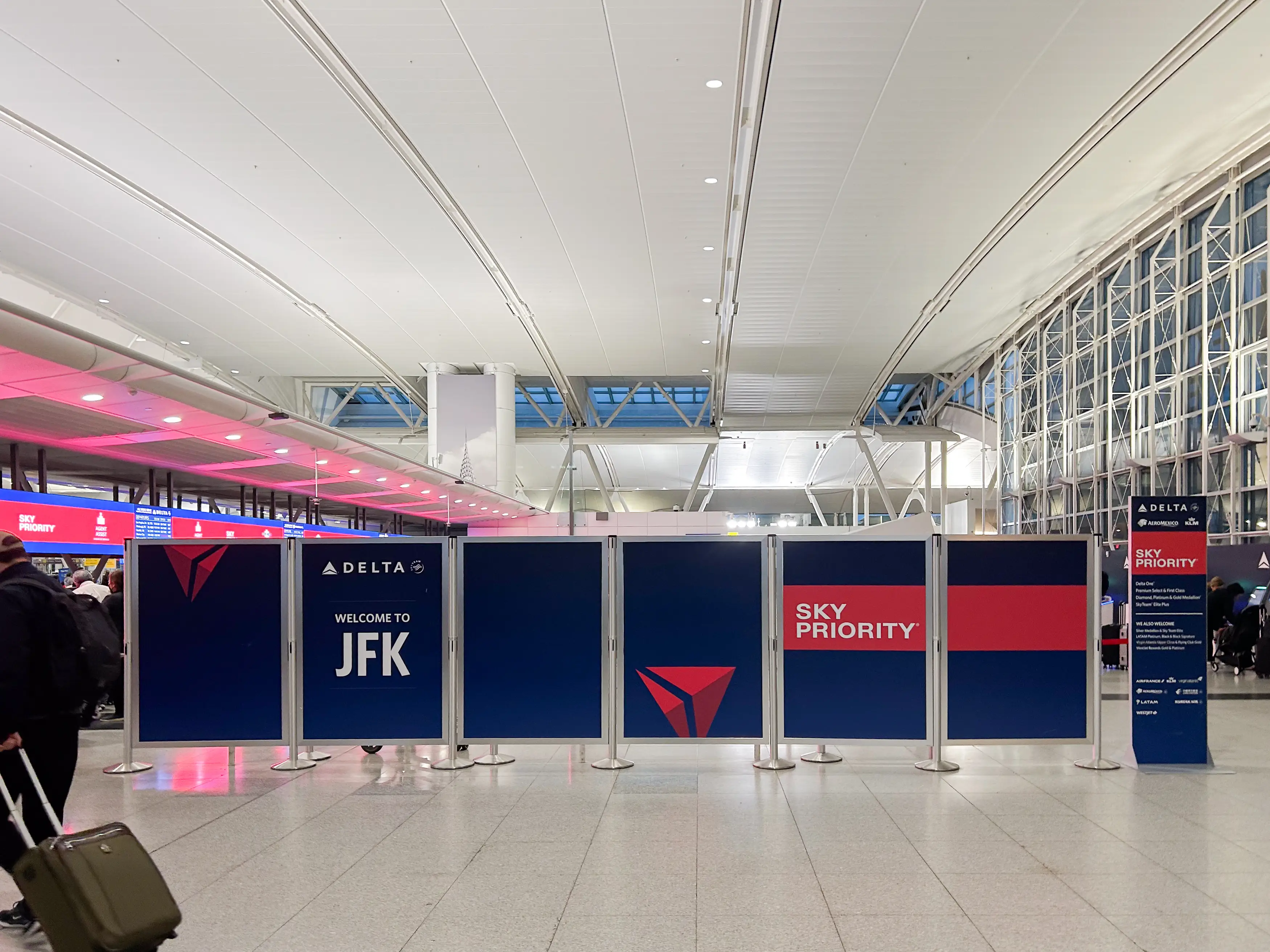Delta's Sky Priority check-in area at JFK Airport