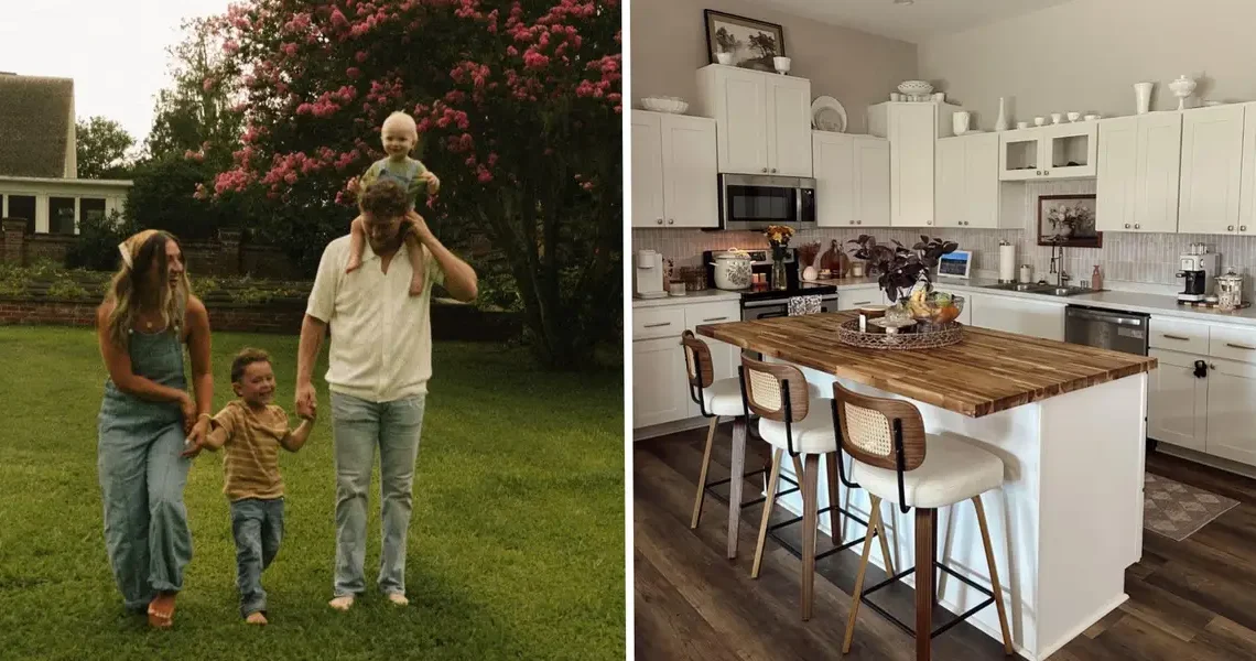 A family of 4 downsized to a 1-bedroom home so they could live rent-free. Storage hacks help them make the most of the space.