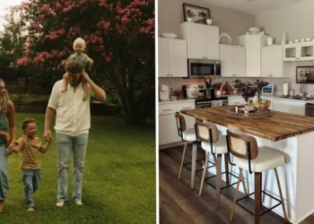 A family of 4 downsized to a 1-bedroom home so they could live rent-free. Storage hacks help them make the most of the space.