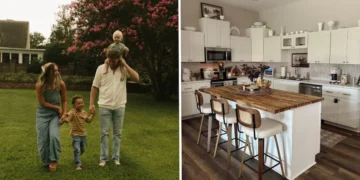 A family of 4 downsized to a 1-bedroom home so they could live rent-free. Storage hacks help them make the most of the space.