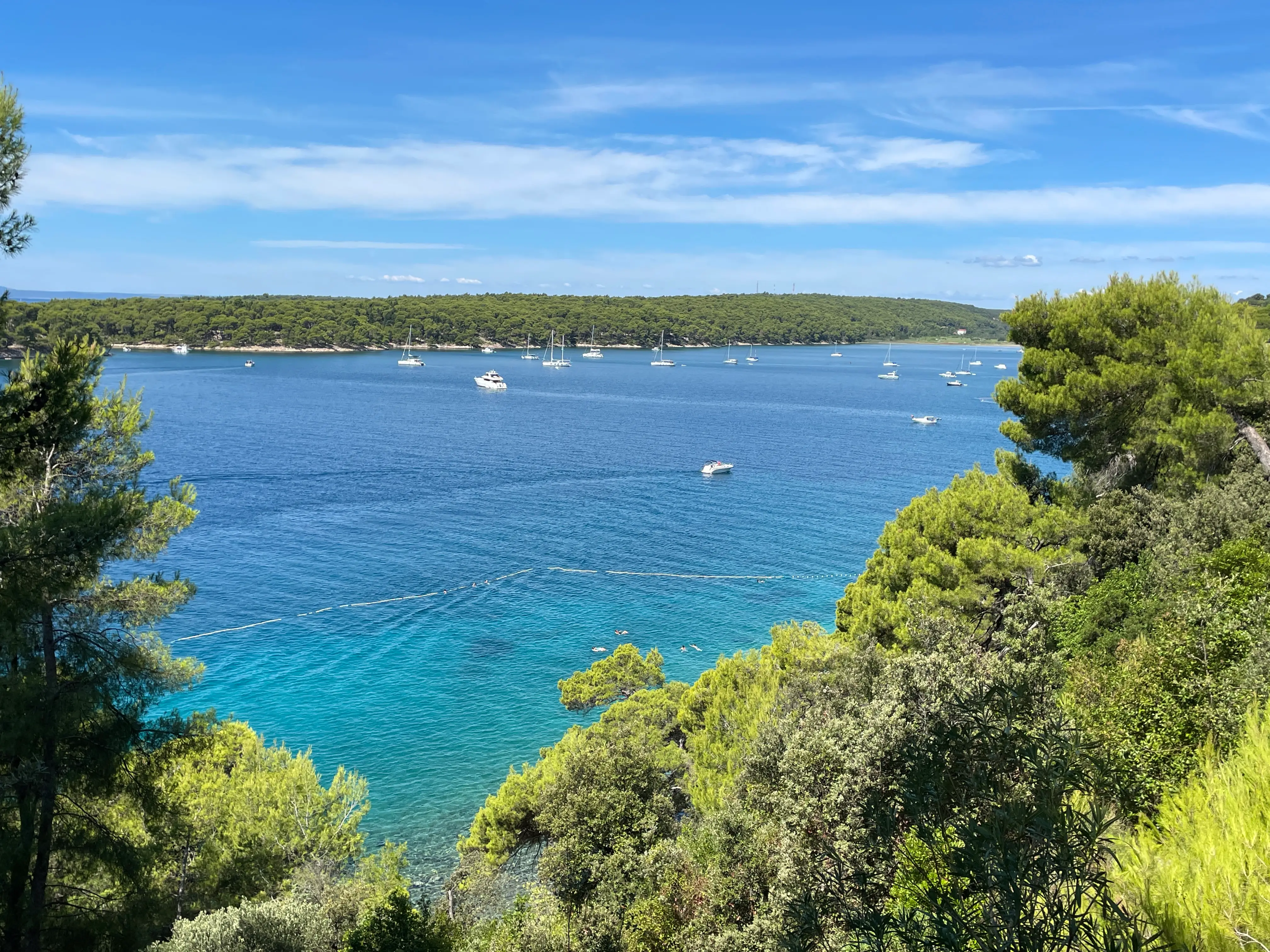 A wide shot of Rab Island in Croatia.