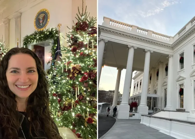 I toured the White House to see Melania Trump’s Christmas decorations. The East Wing is no more, but the display was still dazzling.