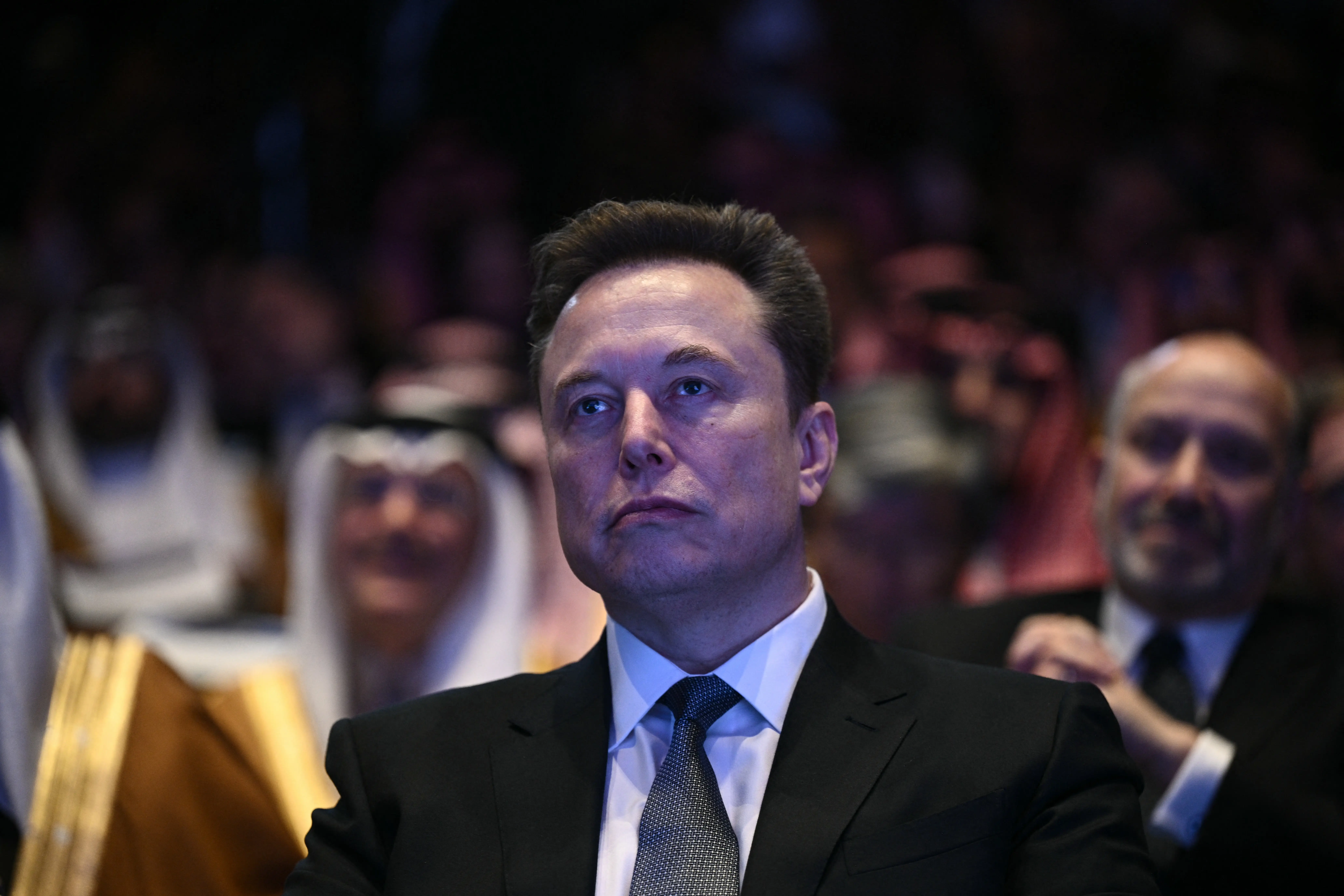 Elon Musk at the US-Saudi Investment Forum at the John F. Kennedy Center for the Performing Arts in Washington, DC, on November 19, 2025.
