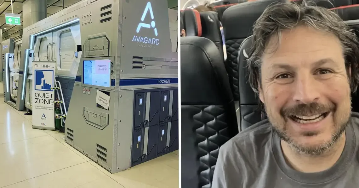 I stayed in a pod at an airport for $50. It was tiny and a bit awkward, but I slept surprisingly well between my flights.