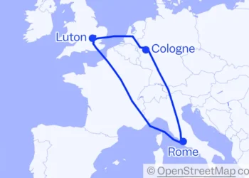 Passengers flying from Rome to London ended up in Germany, then back in Rome, before finally getting to their destination 10 hours late