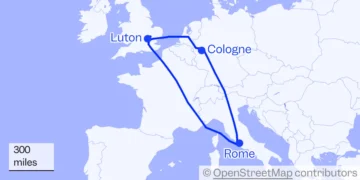 Passengers flying from Rome to London ended up in Germany, then back in Rome, before finally getting to their destination 10 hours late