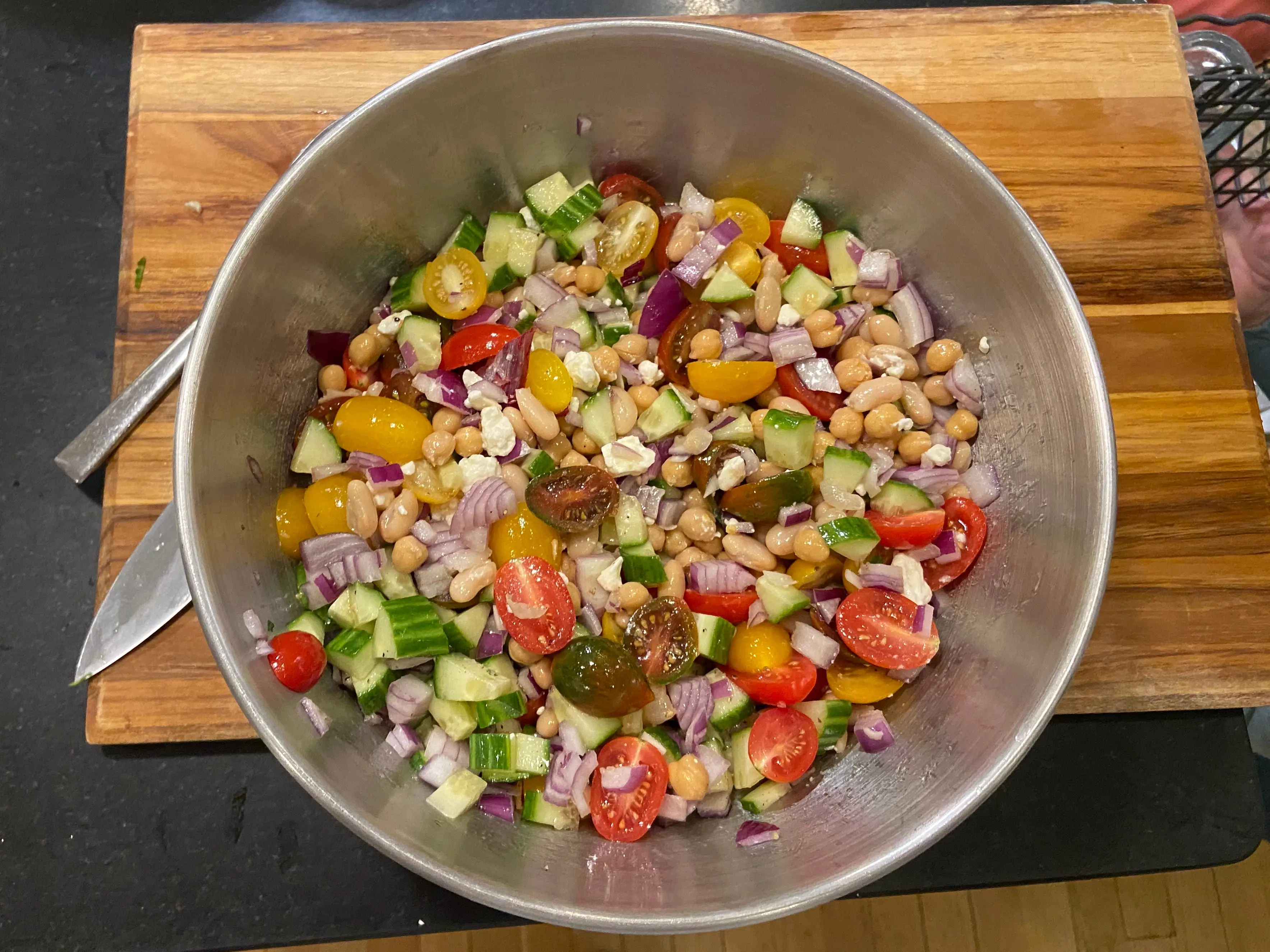 bean salad in bowl