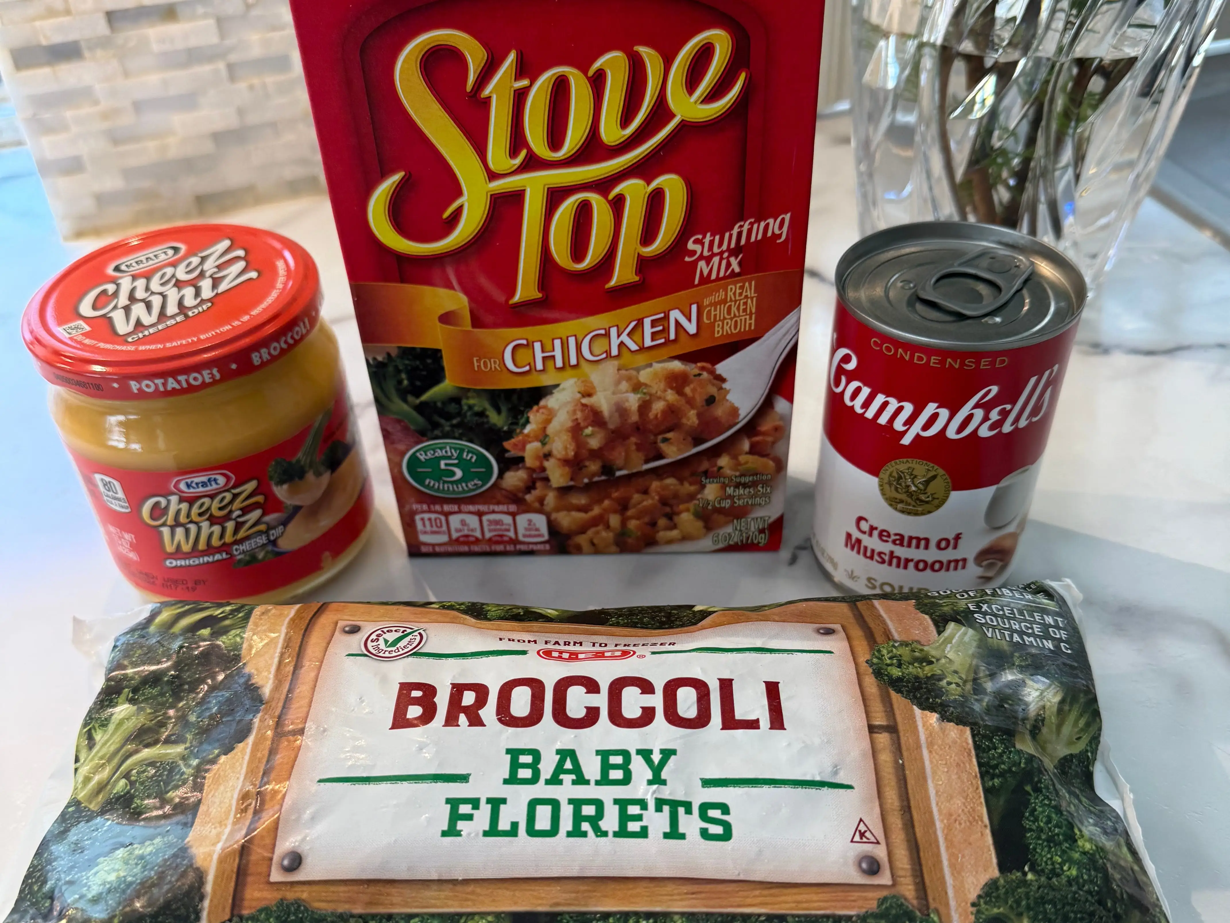 Ingredients for casserole