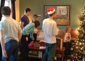 All my kids have grown up, so we’ve changed our holiday traditions. We scaled back on decorations and added a day of festivities.