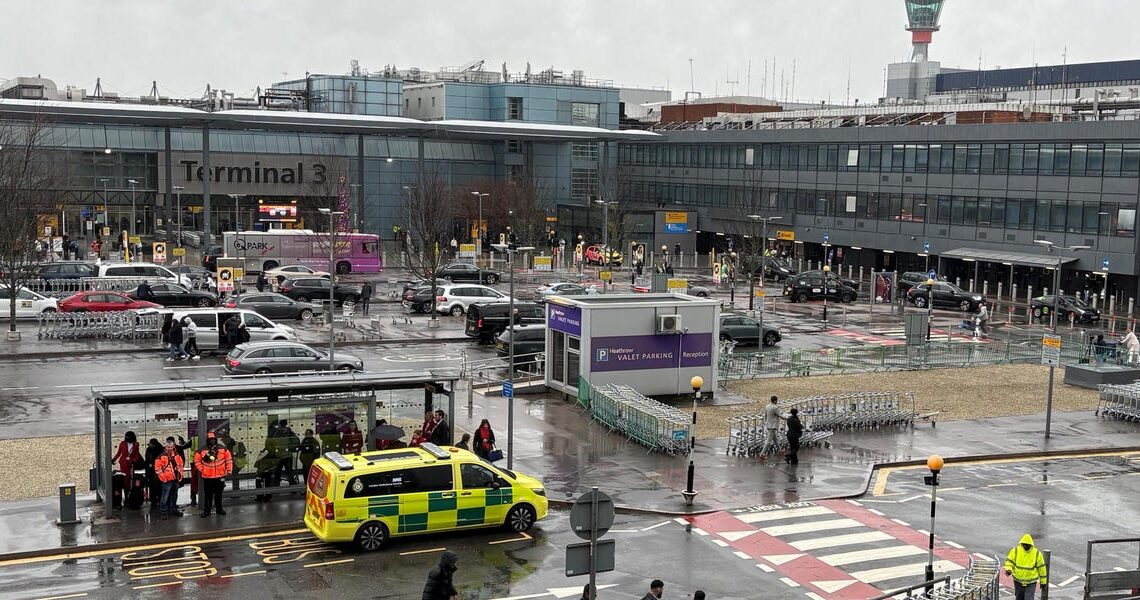 A pepper spray attack injured 21 people at London’s busiest airport