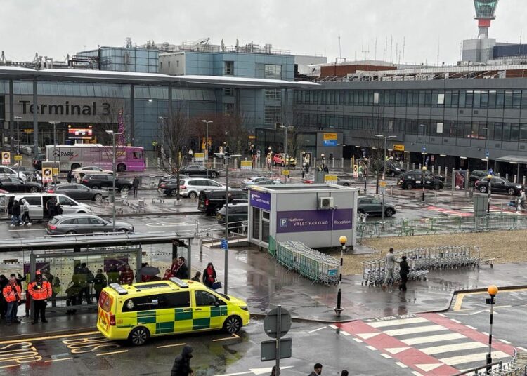 A pepper spray attack injured 21 people at London’s busiest airport