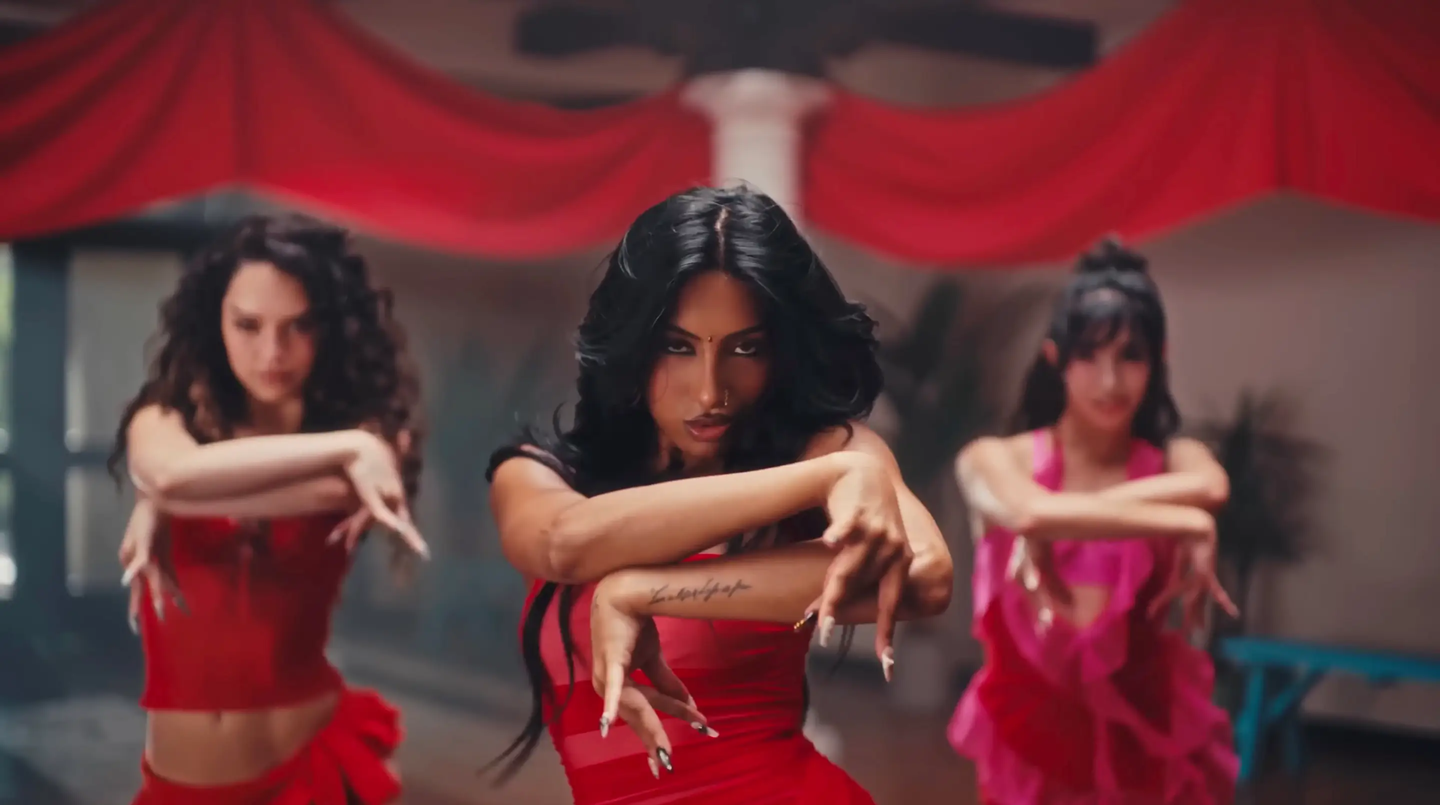 Lara Raj in the performance video for