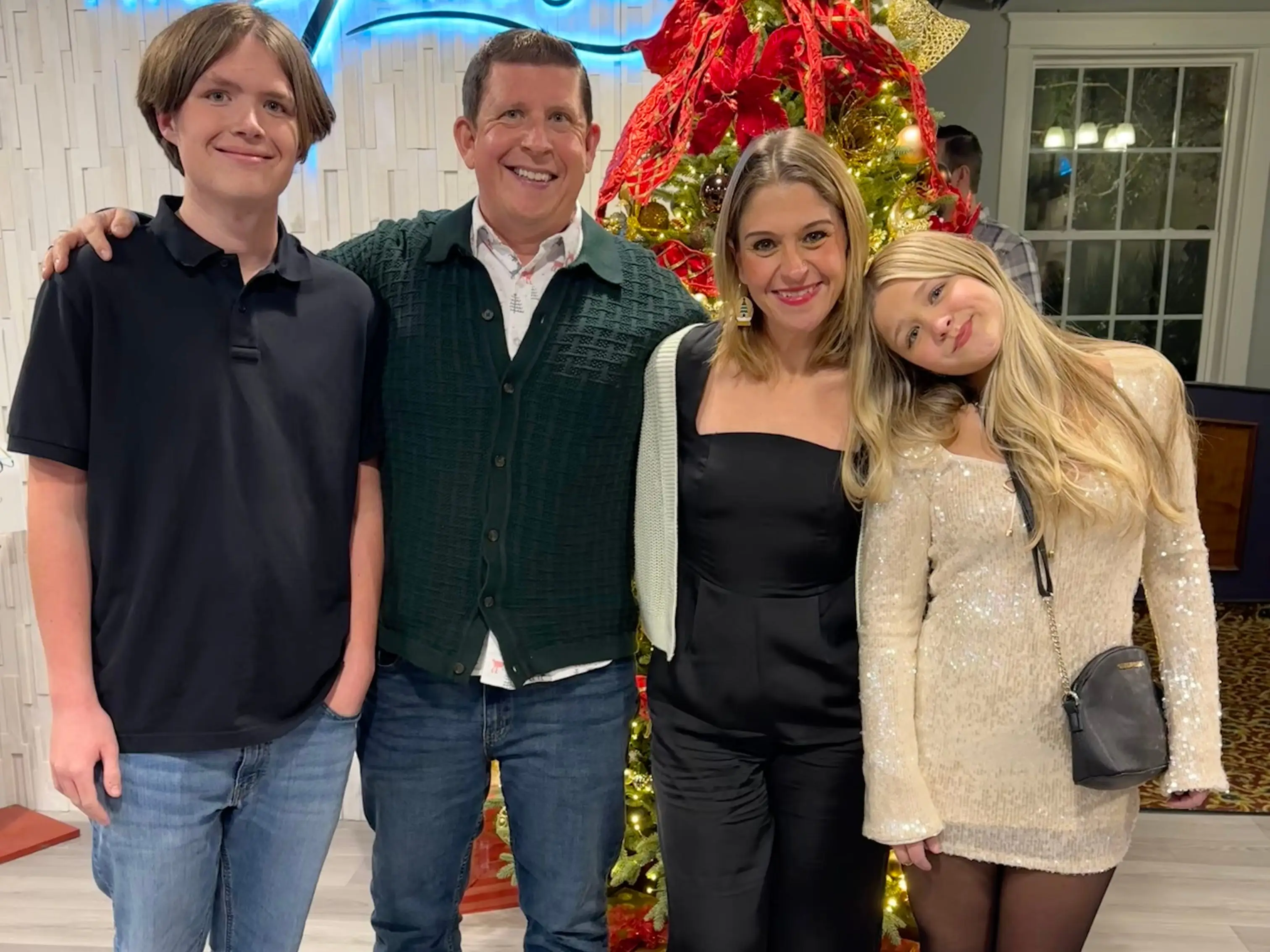 The author with her family on Christmas Eve together.