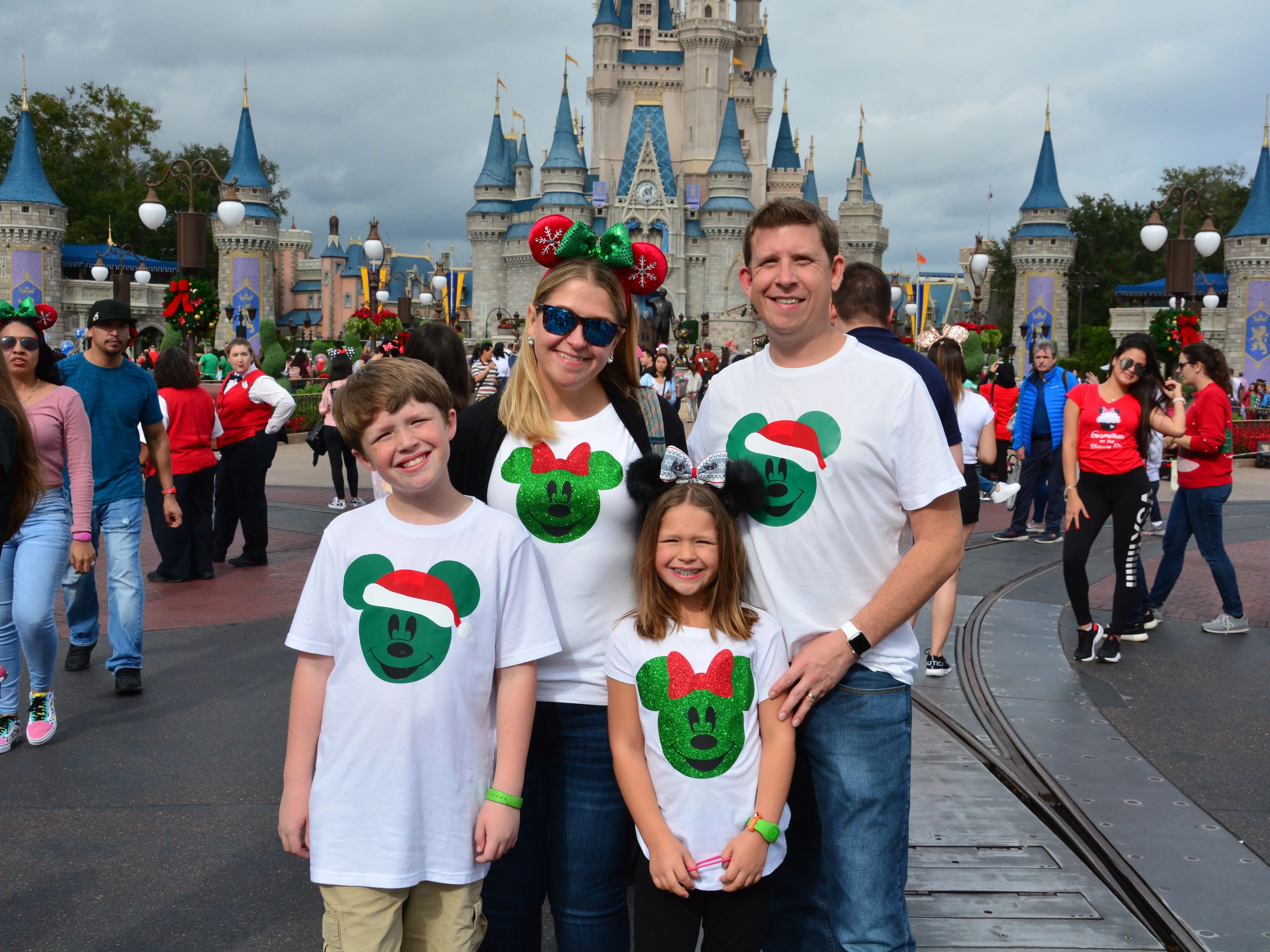 The author and her family at a Disney theme park over the holidays.