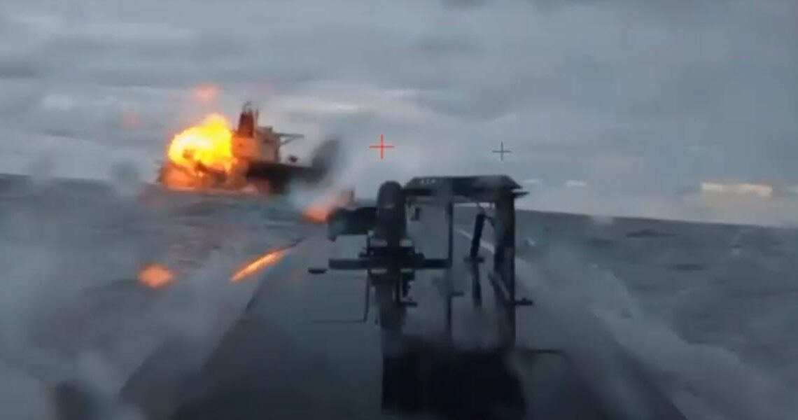 Ukraine’s naval drones are gunning for Russia’s ‘shadow fleet.’ A security source says a tanker just suffered a critical hit.