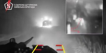 Video shows how a Ukrainian ‘Droid’ lay in wait with an M2 Browning and ambushed a Russian armored vehicle