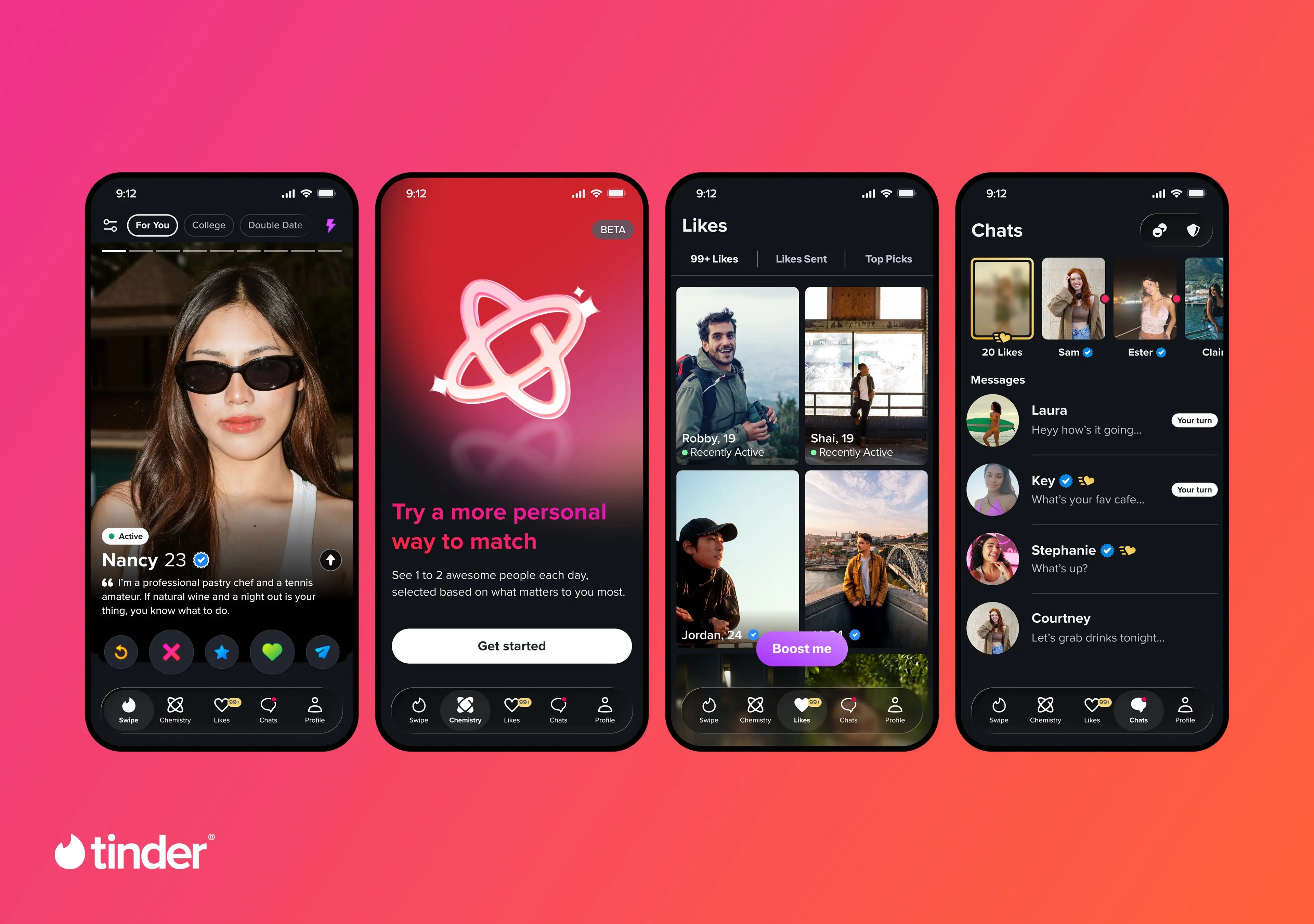 An early prototype of Tinder's Chemistry feature