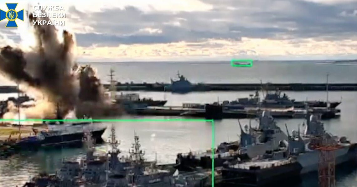 Ukraine says it just carried out the first-ever underwater drone strike on a Russian submarine