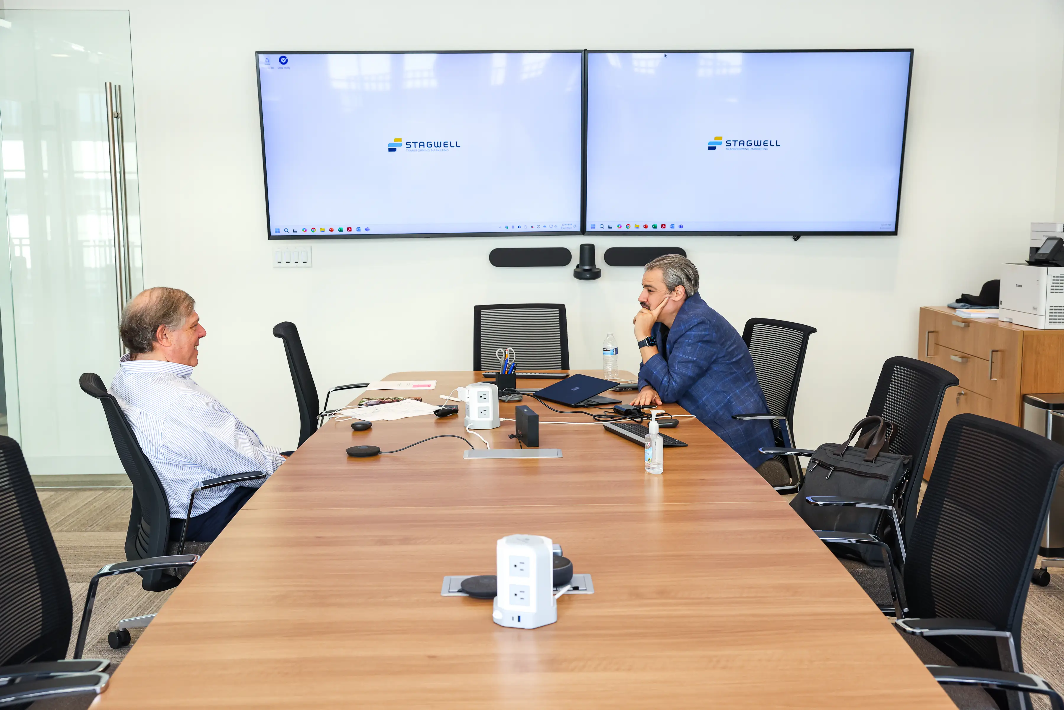 Mark Penn in a meeting