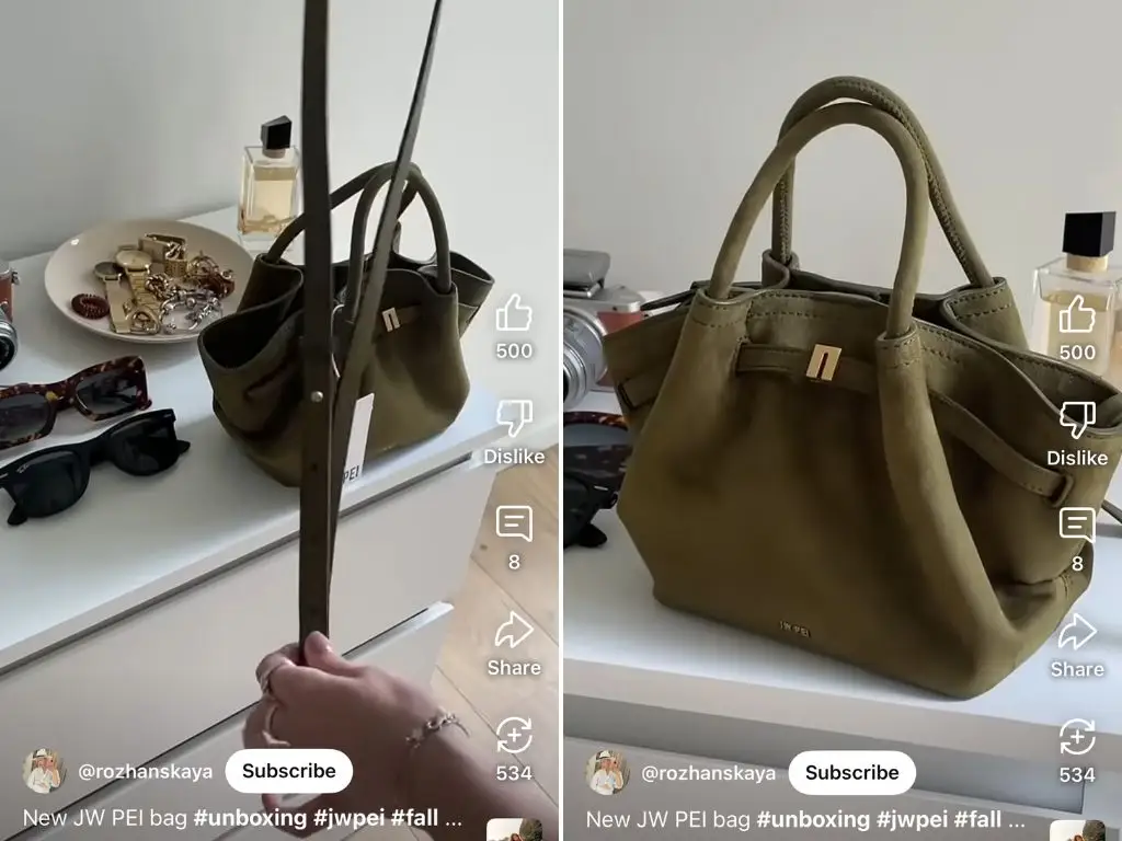 Screengrab of the JW Pei Hana tote bag.