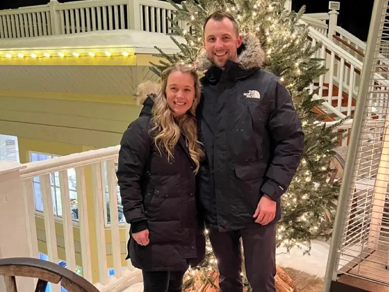 Author and her partner at Snake River Grill