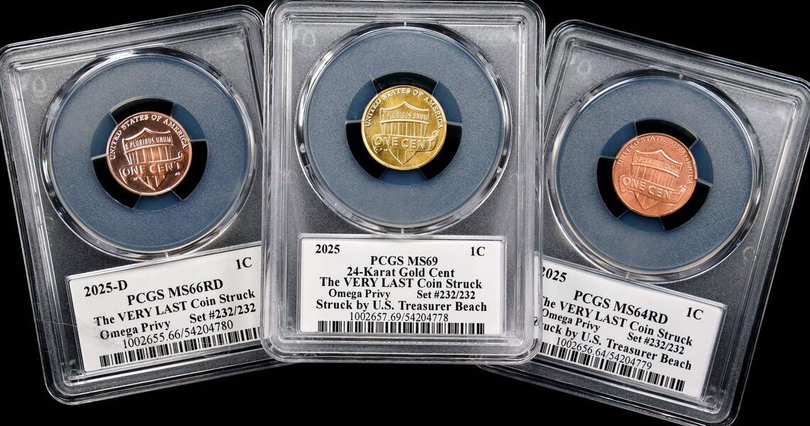 The final batch of pennies sold for $16.7 million