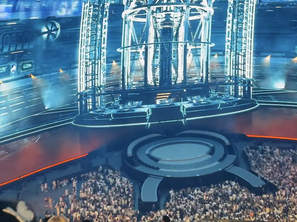 The inside of the Sphere during a Backstreet Boys concert in August.