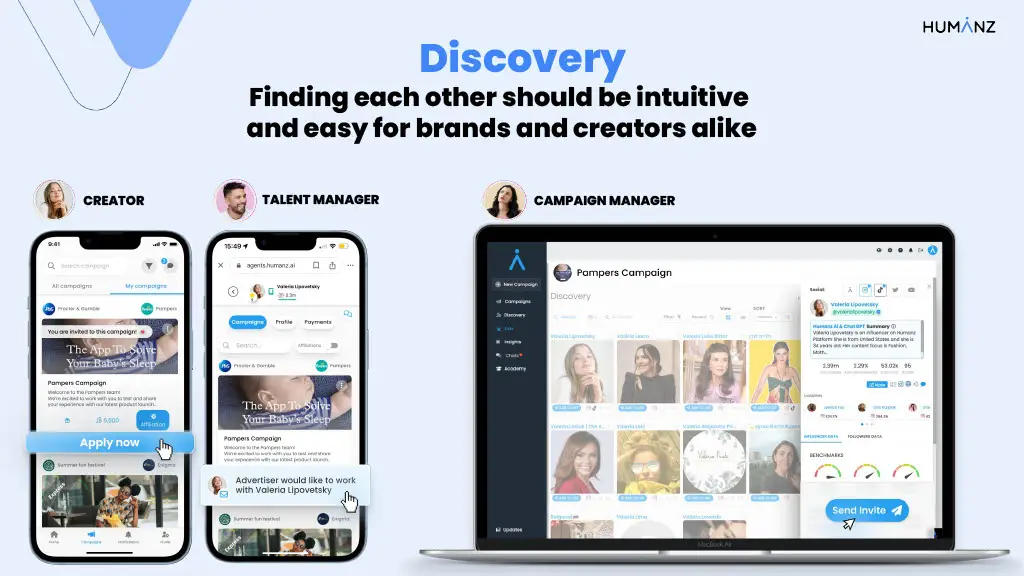 Discovery
Finding each other should be intuitive
and easy for brands and creators alike