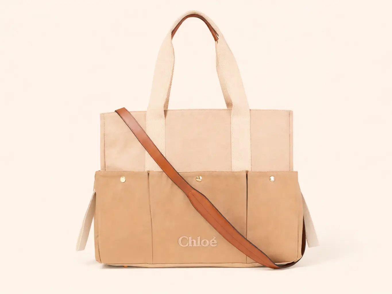 A diaper bag from Chloé.