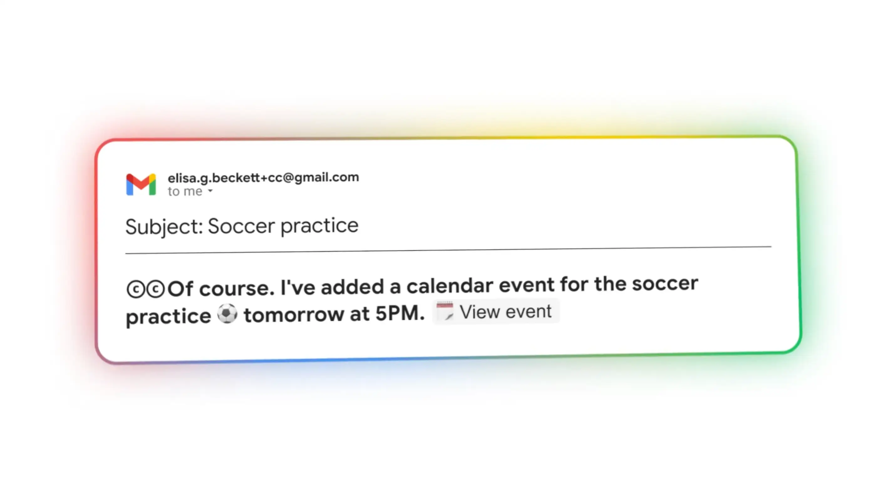 Google's AI productivity tool CC is pictured.