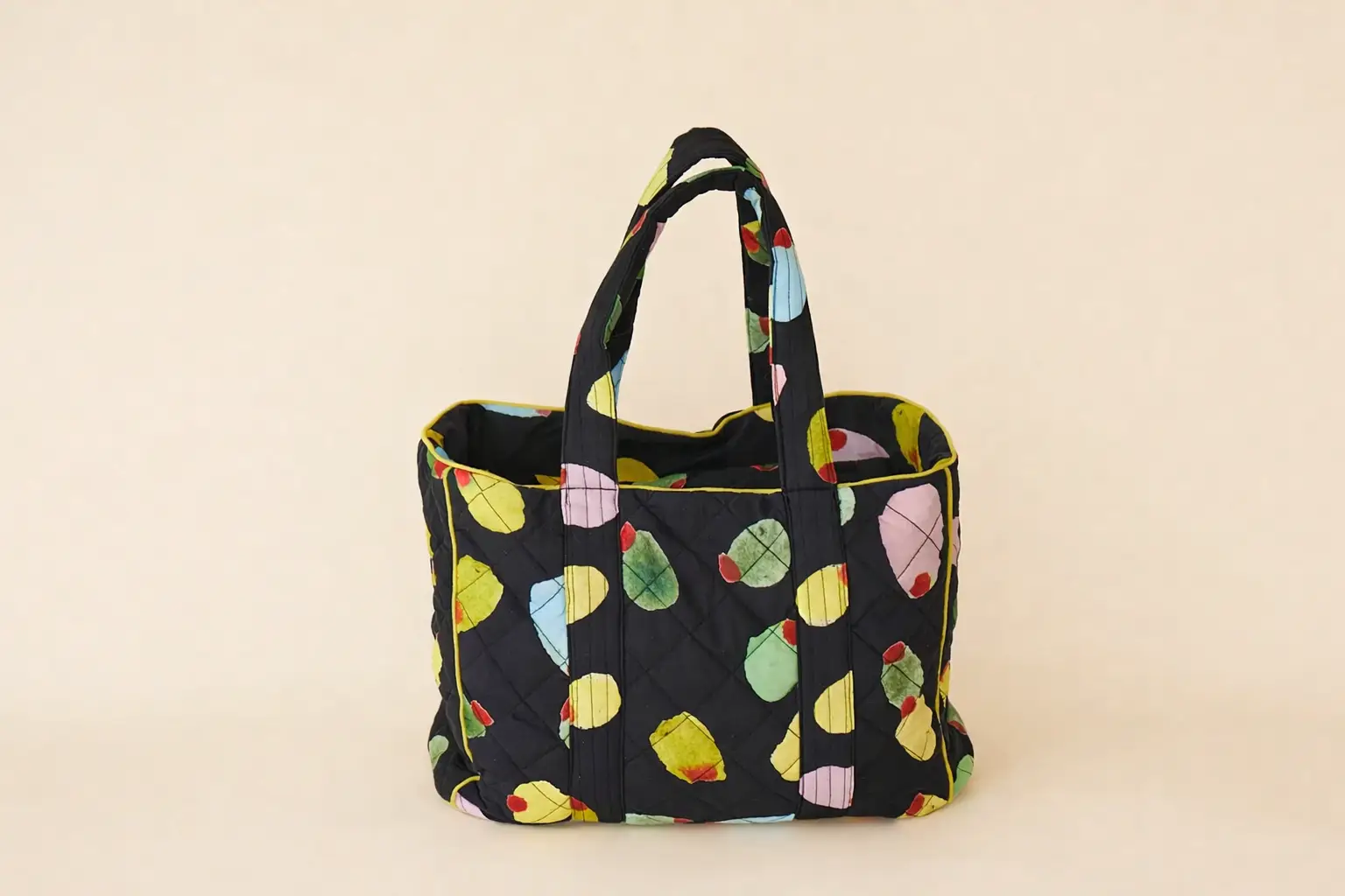 The Lydia quilted bag in an olive print from Rachel Antonoff.