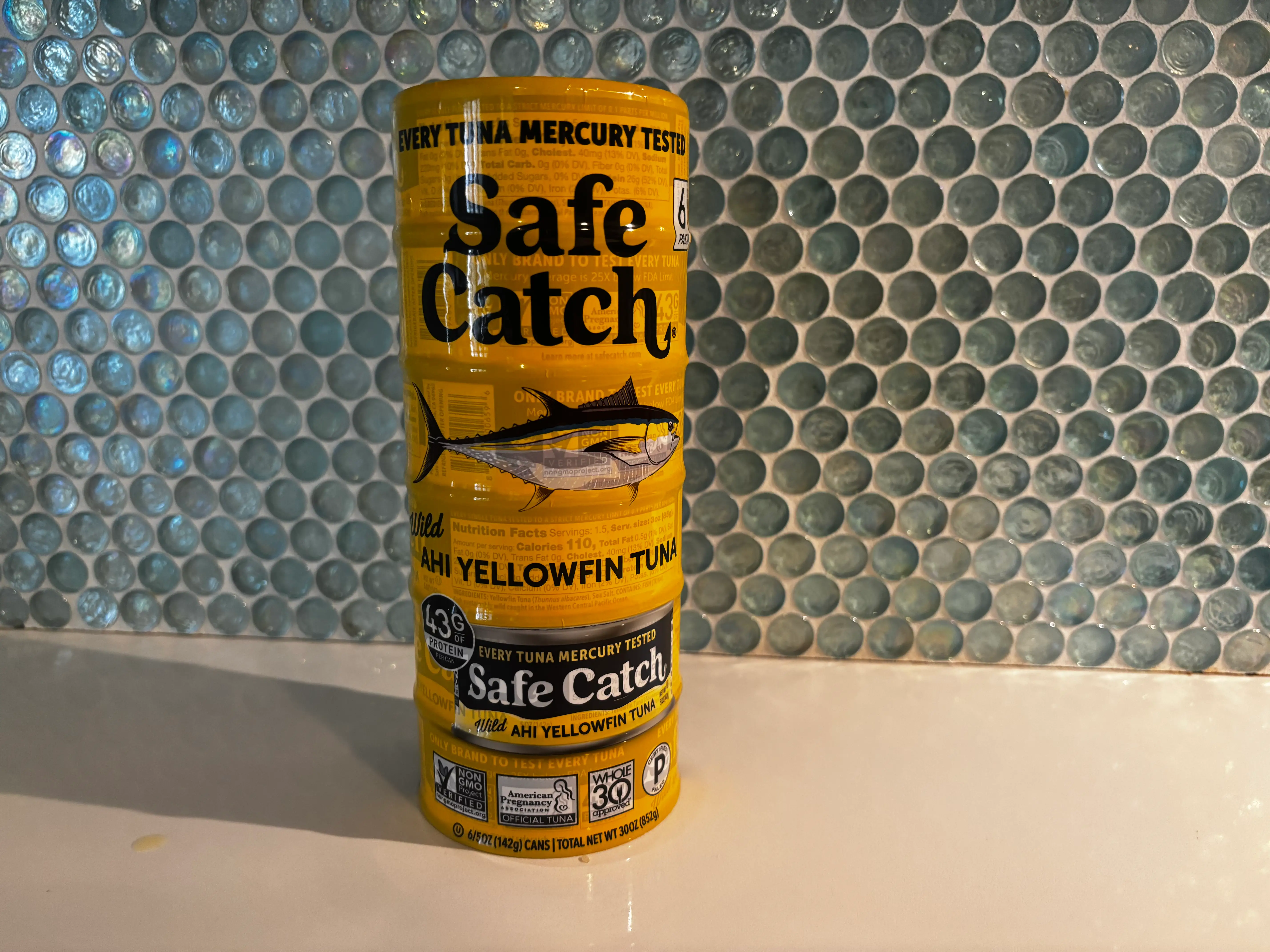 Cans of Safe Catch yellowfin tuna