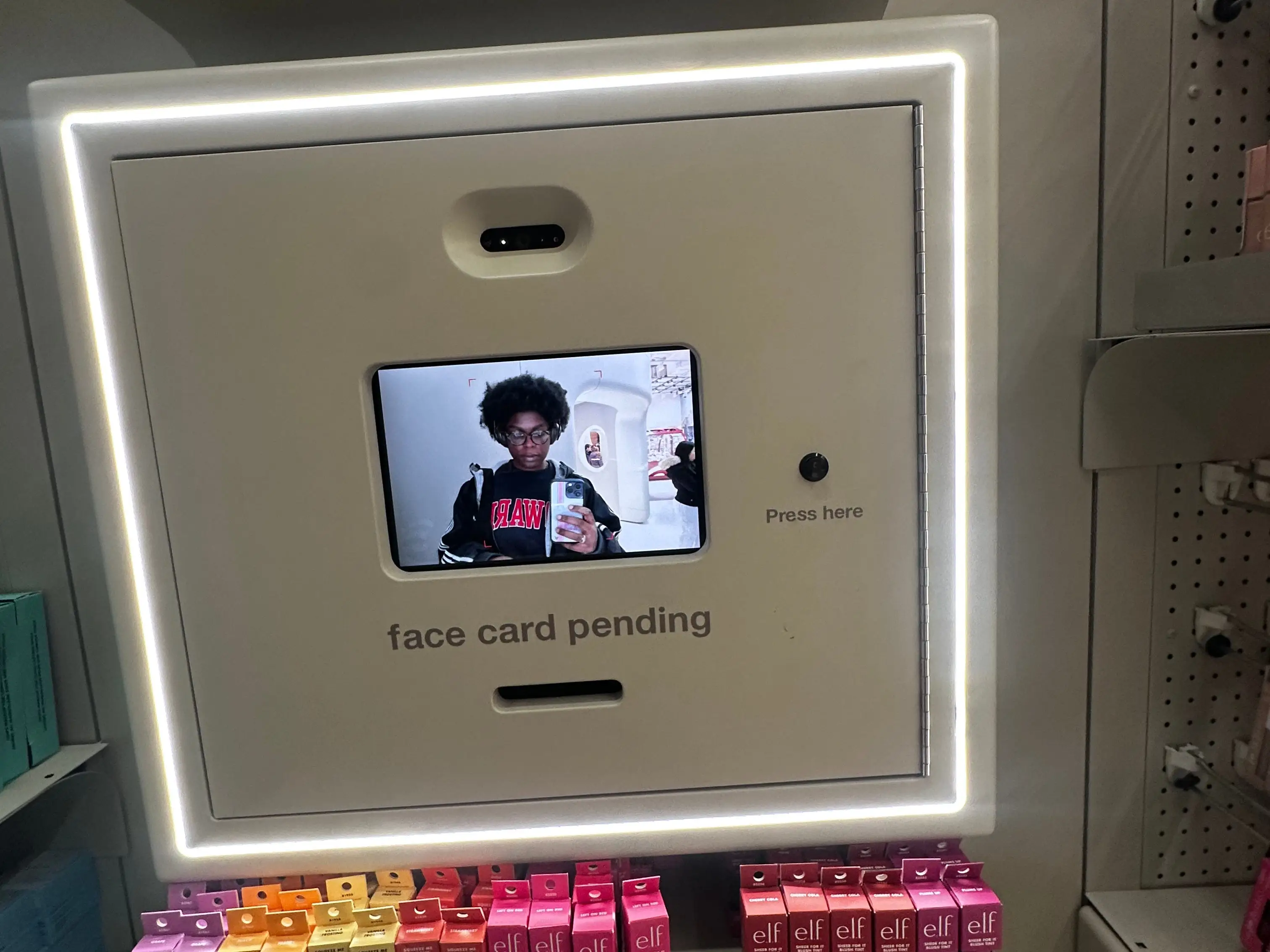 Interactive photo booth at target