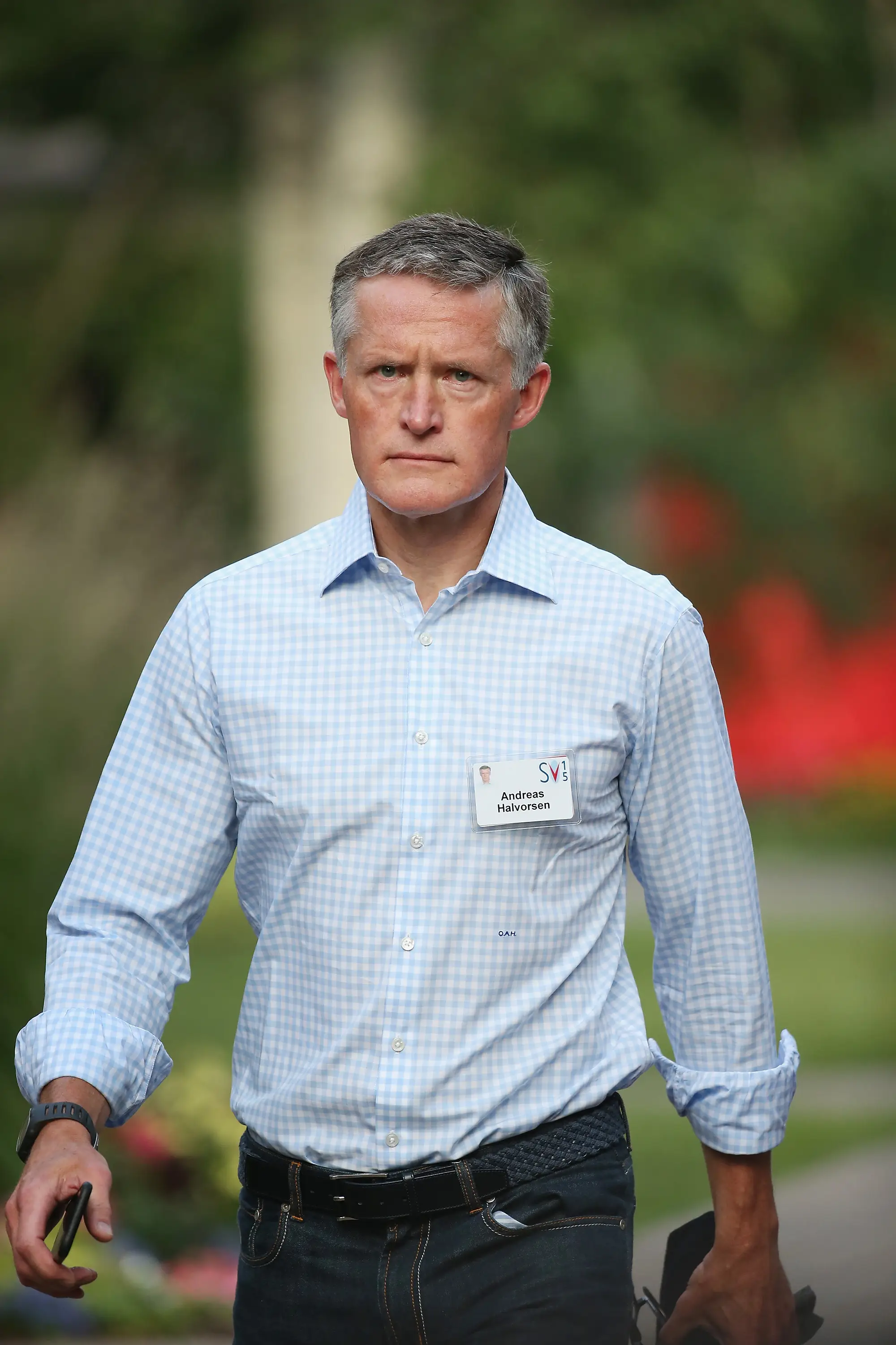 Ole Andreas Halvorsen walking outside