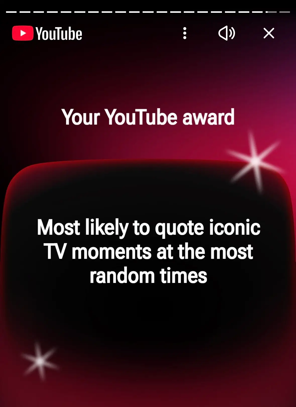 My YouTube award is pictured in my YouTube Recap.