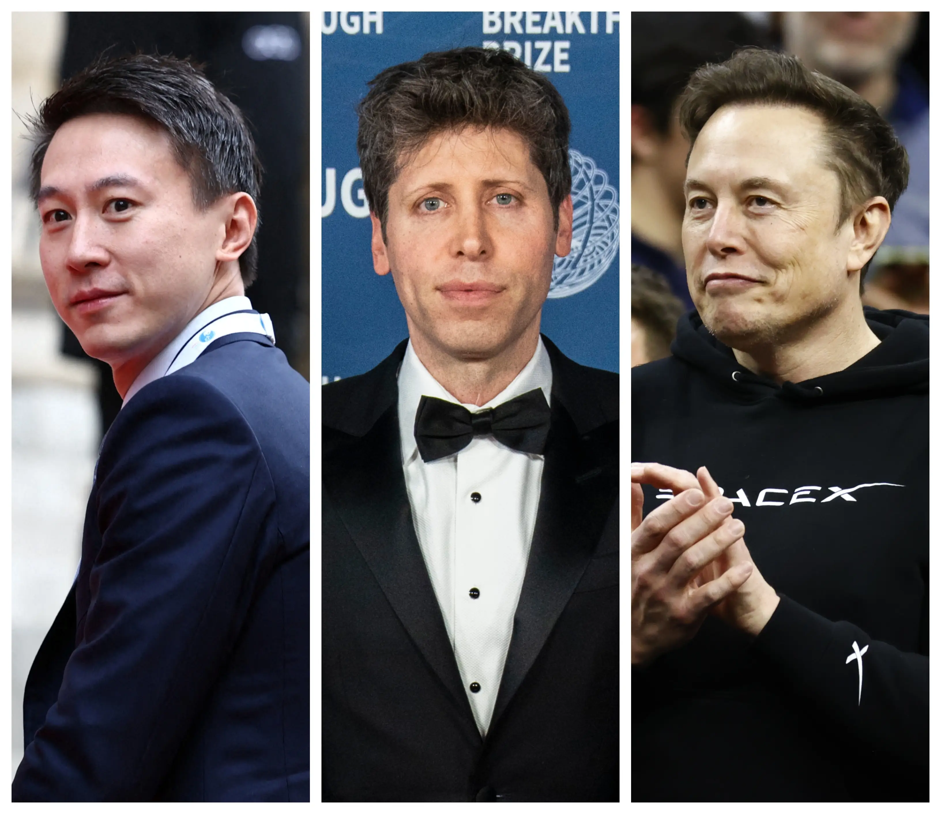 Preview of Shou Zi Chew, Sam Altman and Elon Musk