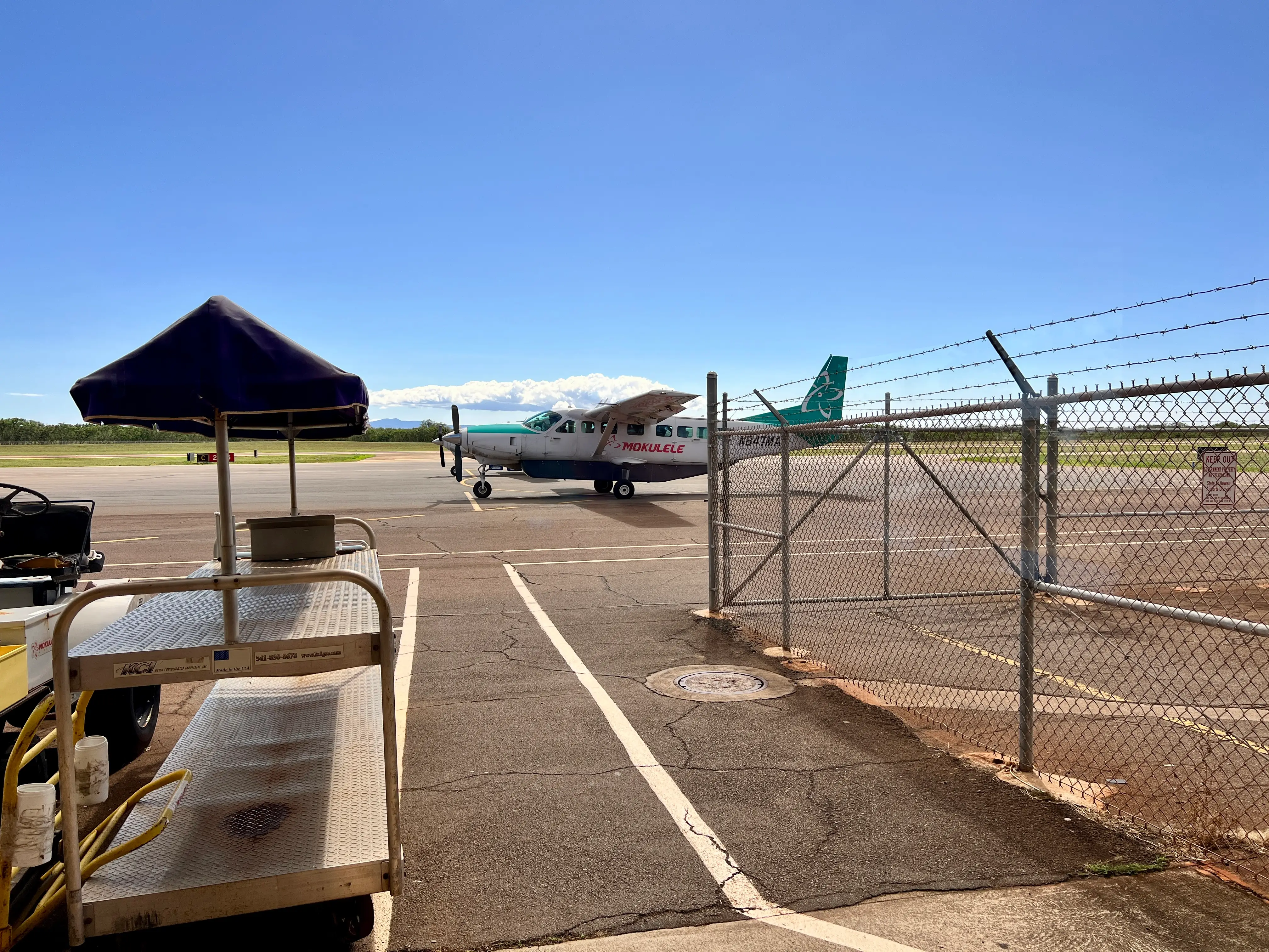 Plane on airport tarmac