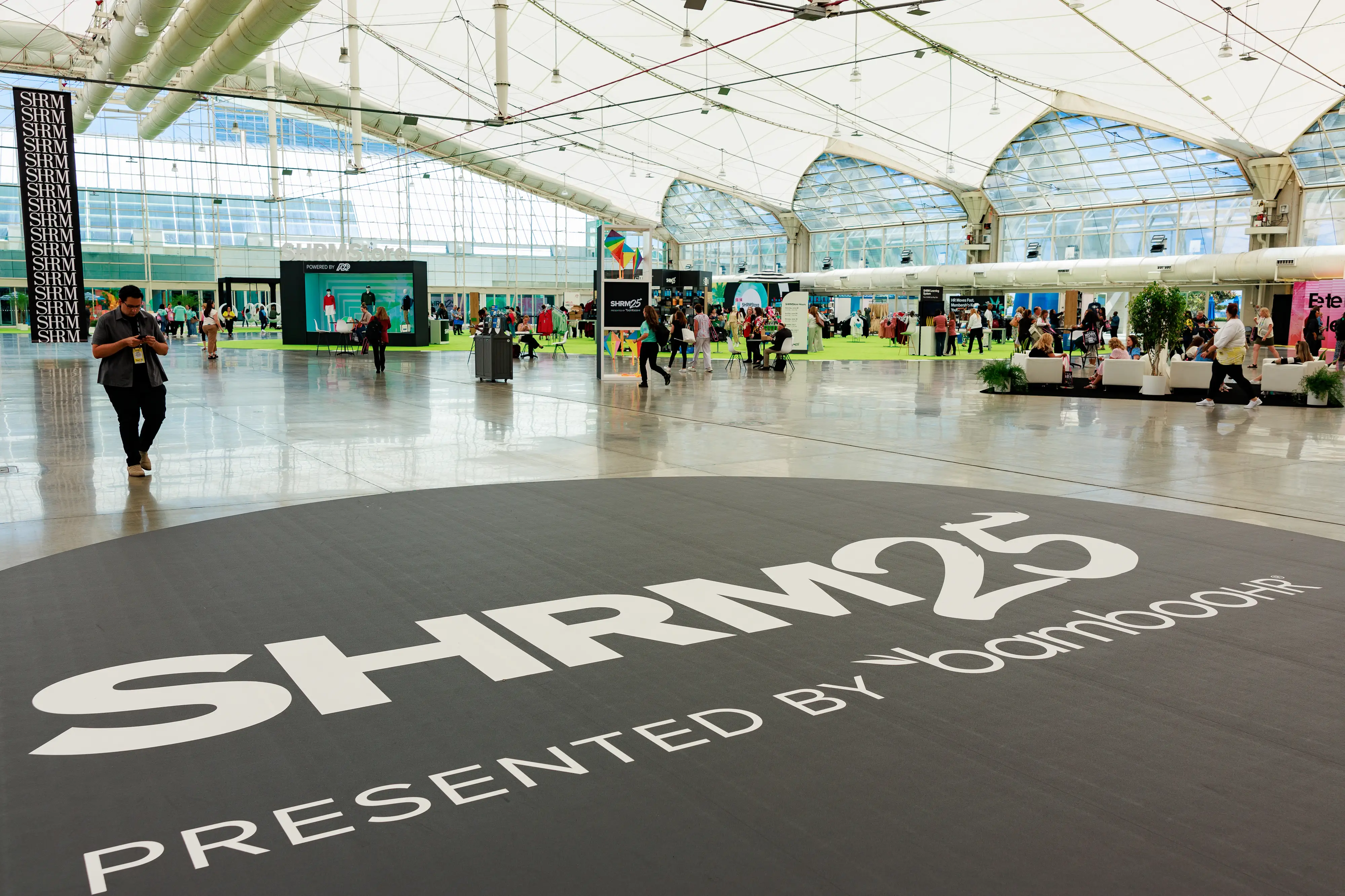 A conference floor at event with