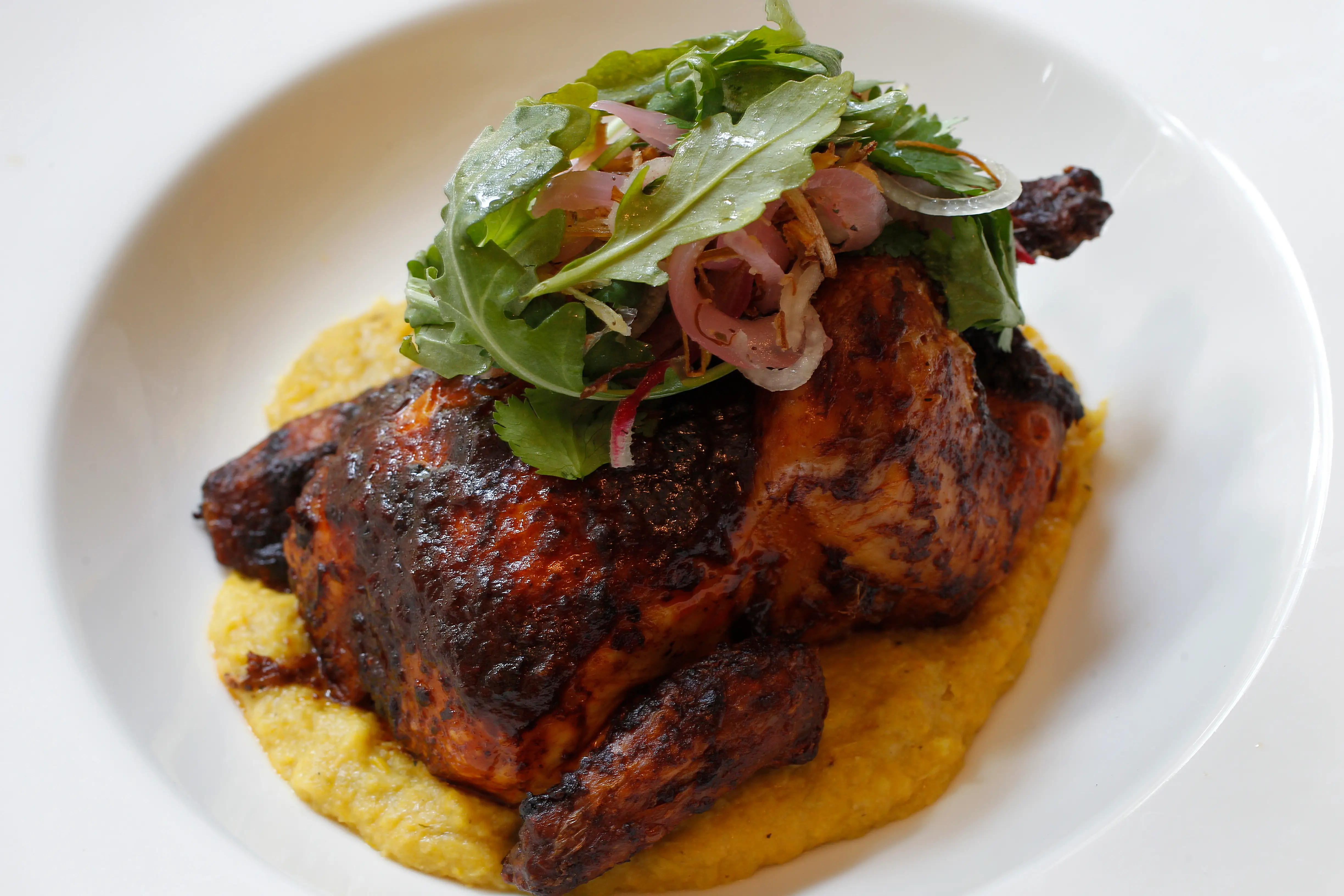 A photo of a Cornish game hen that's much fancier than what Luigi Mangione will be eating on Christmas.