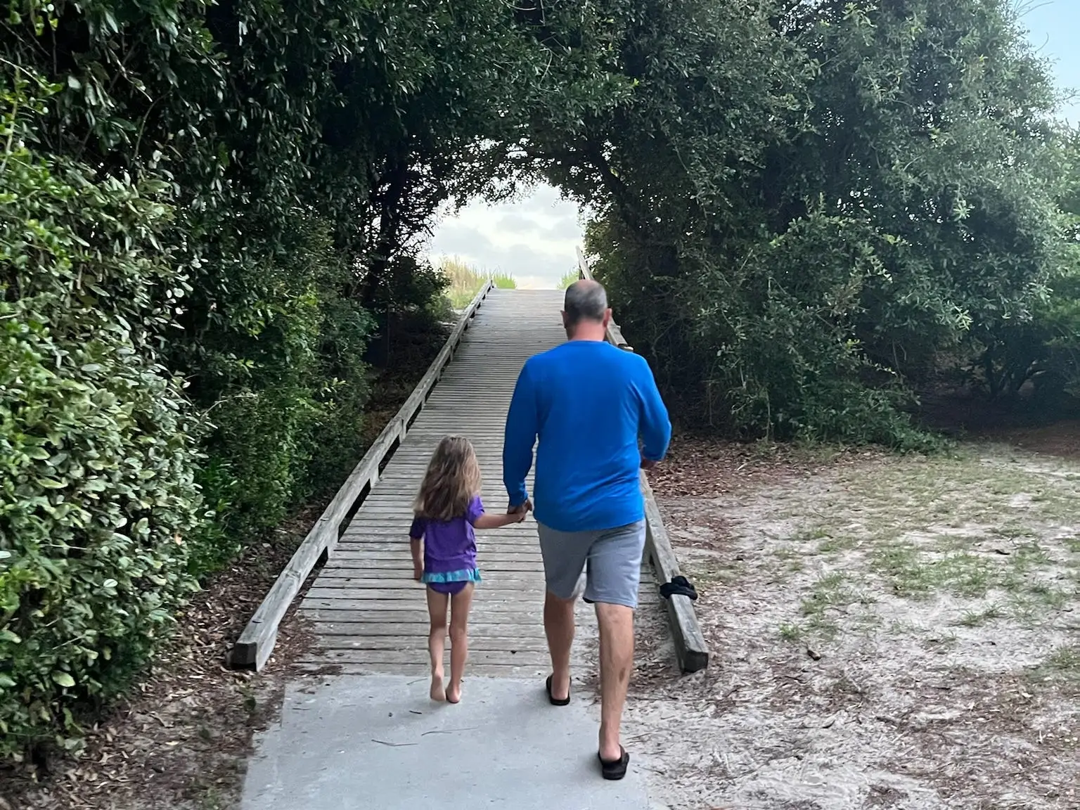 Doug Beachy and his granddaughter.