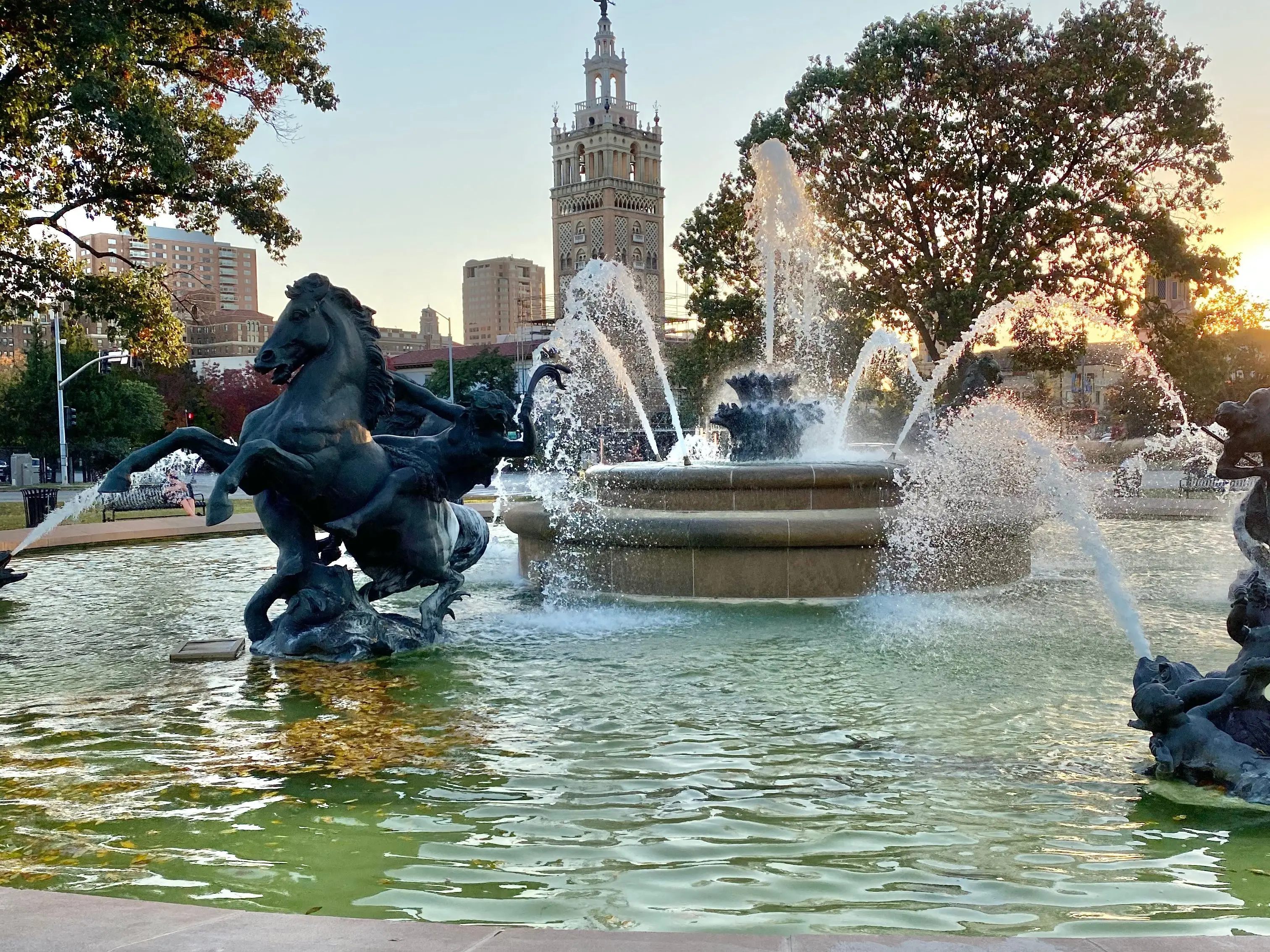 A fountain at Country Club Plaza in Kansas City.