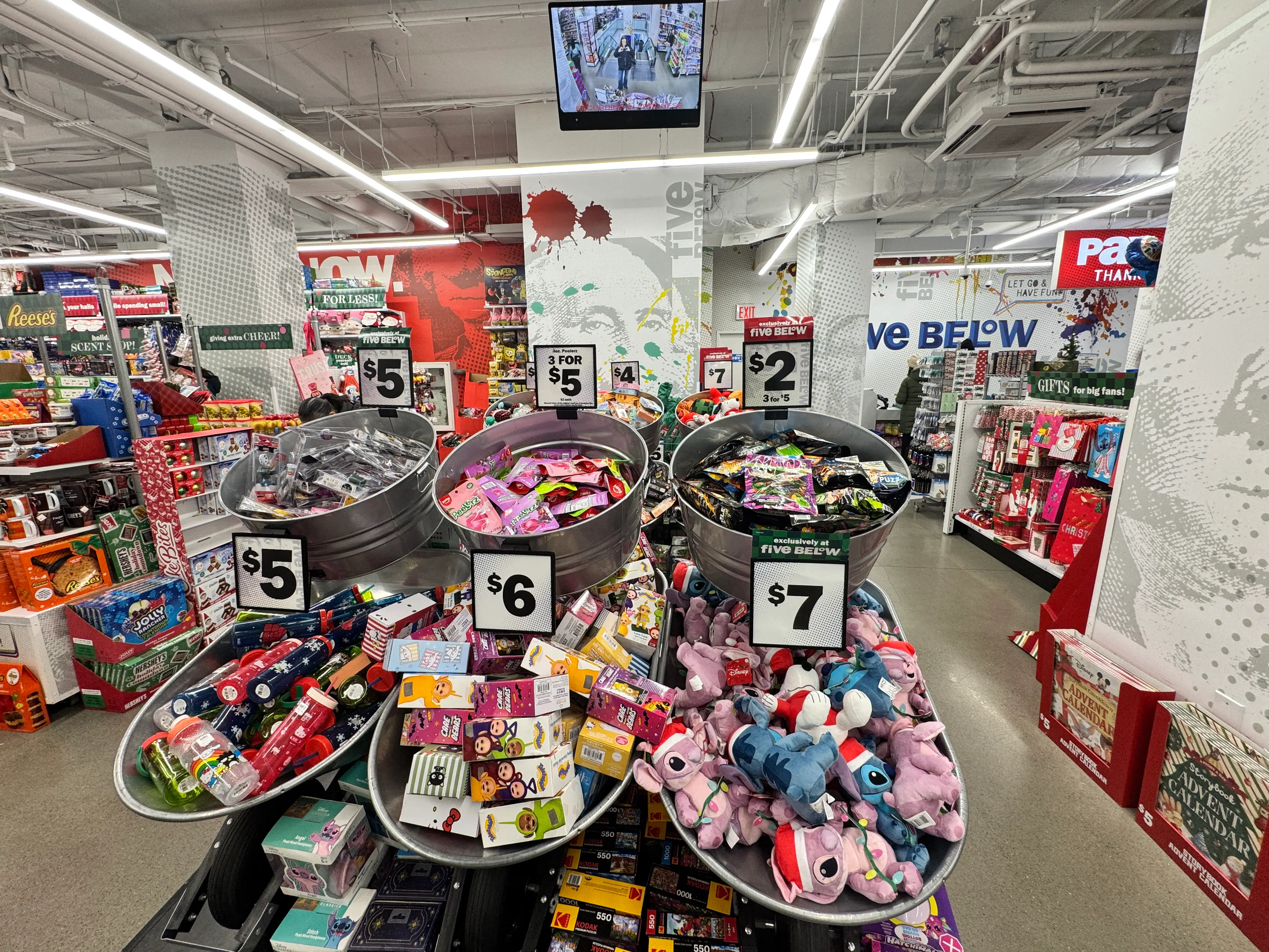 products at five below range from $2 to $7