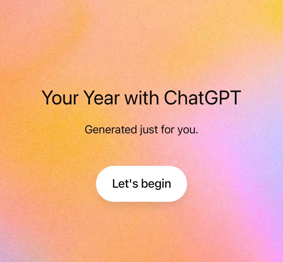 The front page of Your Year with ChatGPT is pictured.