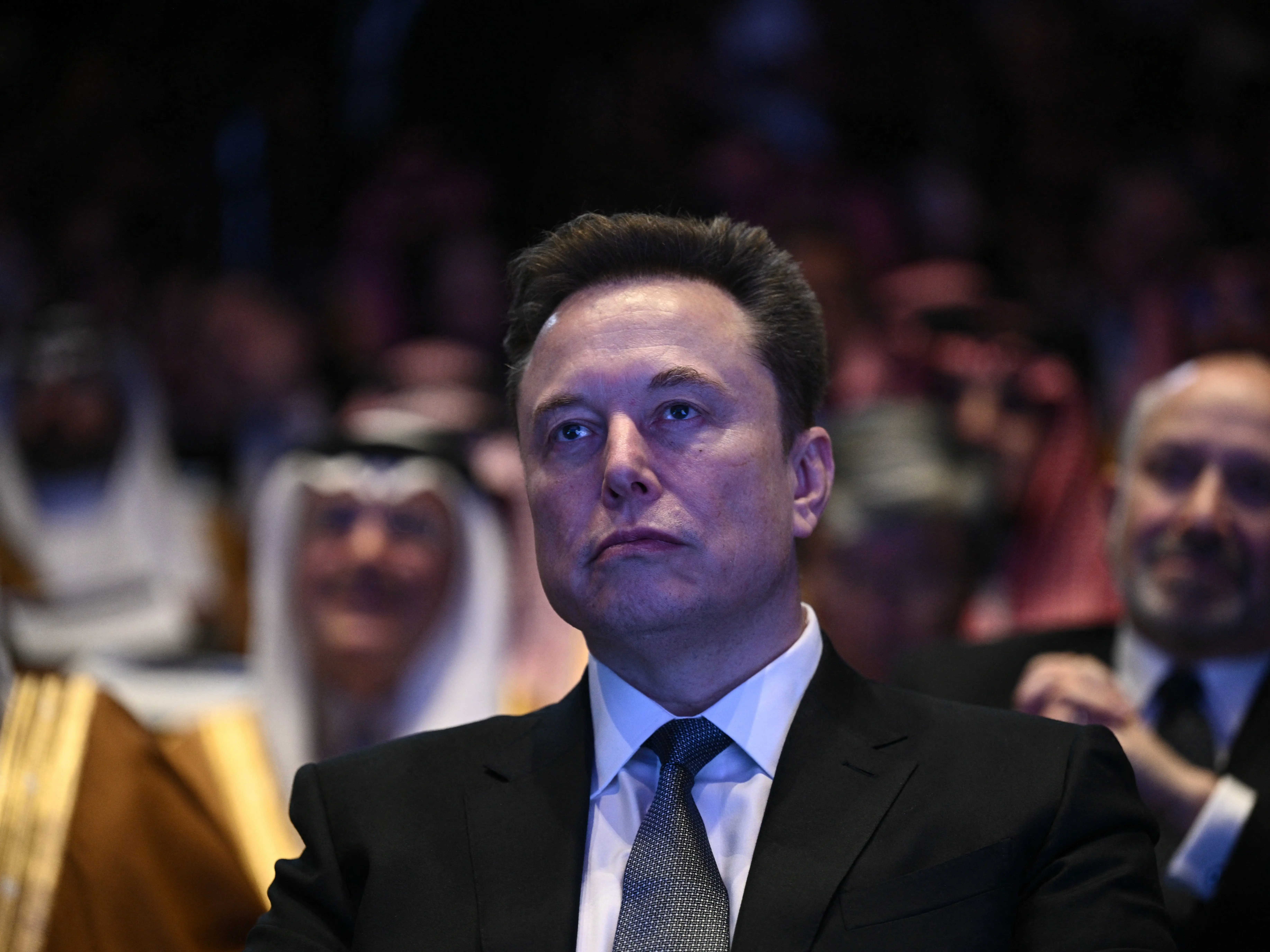 Elon Musk at the US-Saudi Investment Forum at the John F. Kennedy Center for the Performing Arts in Washington, DC, on November 19, 2025.
