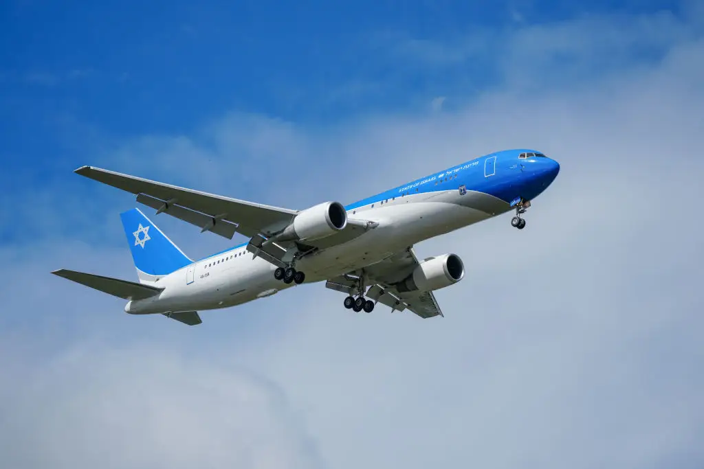 Israel's Wing of Zion plane.